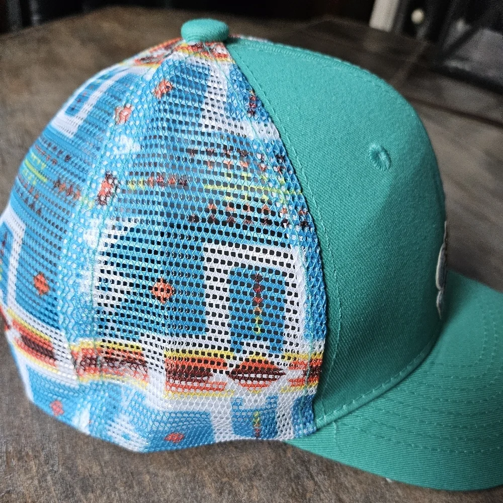 NWT Blue Good Vibes Trucker Hat - Turquoise